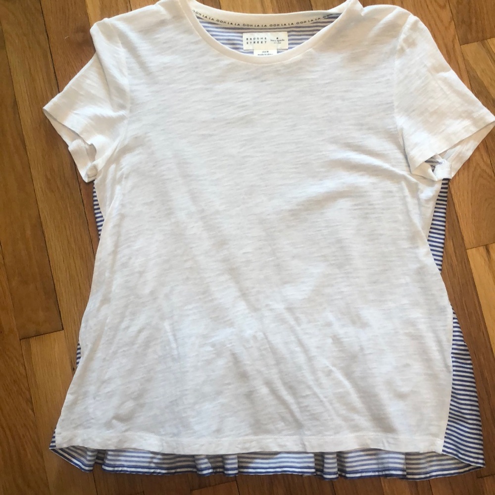 Kate Spade searsucker white t-shirt